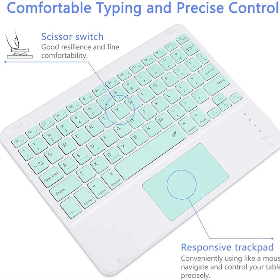 Teclado Bluetooth 10 Pulgadas para iPad y Tablet – Compacto Español/Inglés