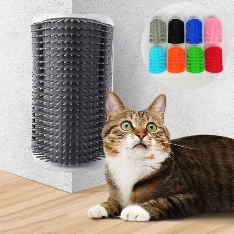 Cepillo de Esquina para Gatos Autolimpiador con Función de Masaje