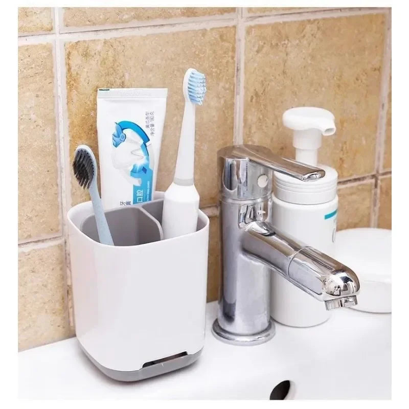 Organizador de Baño para Cepillos y Pasta Dental | Soporte con Orificio de Drenaje