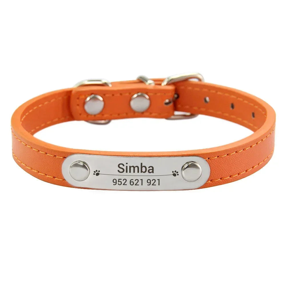 Collar Personalizado para Perro con Placa Grabada