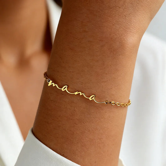 Pulsera “Mamá” Minimalista Ajustable – Regalo Día de las Madres