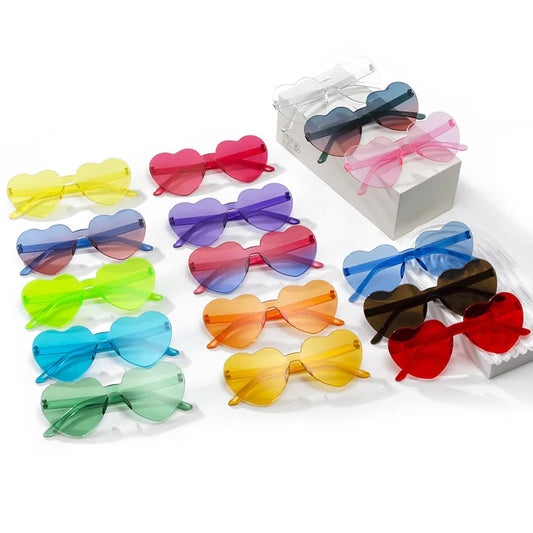 Gafas de Sol en Forma de Corazón – Lentes de Fiesta con Protección UV