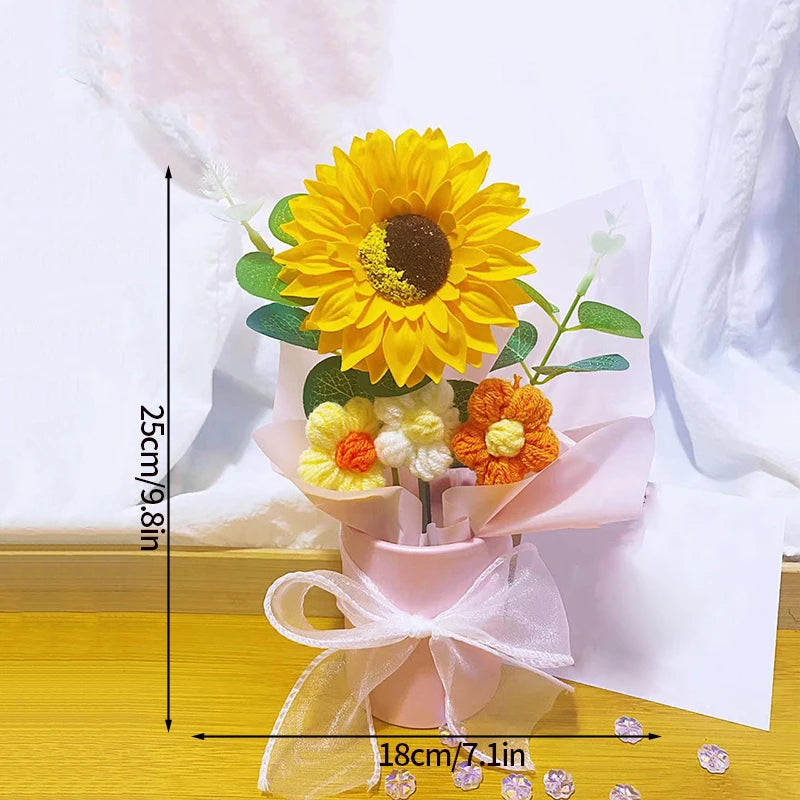 Ramo de Flores Tejidas a Crochet