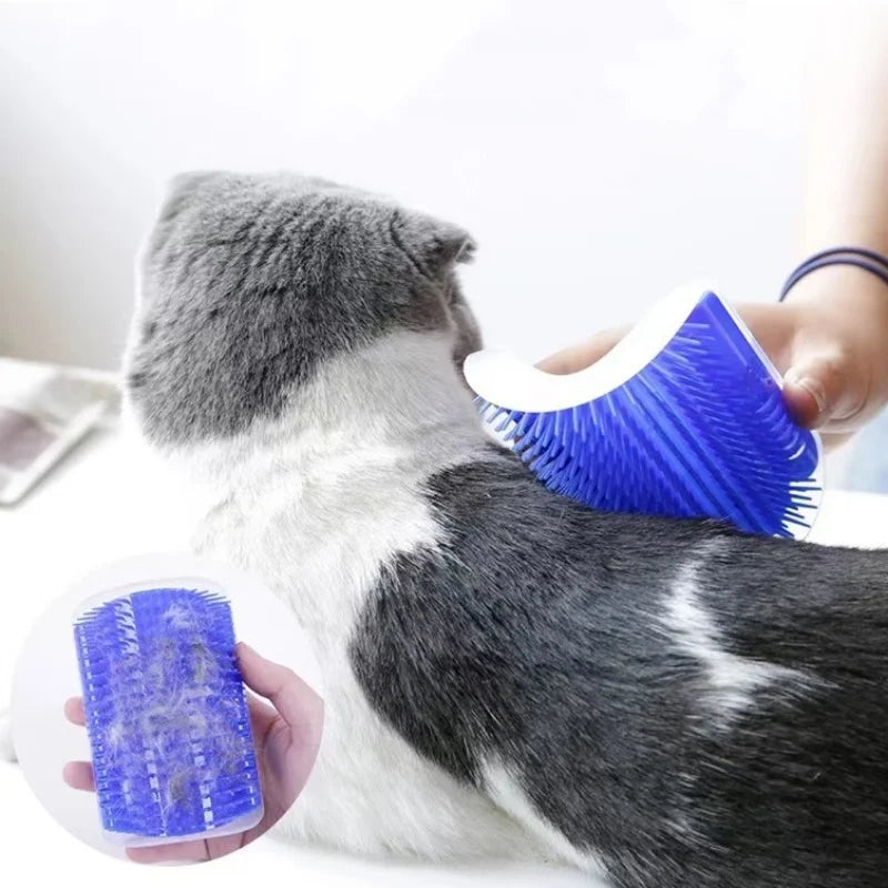 Cepillo de Esquina para Gatos Autolimpiador con Función de Masaje