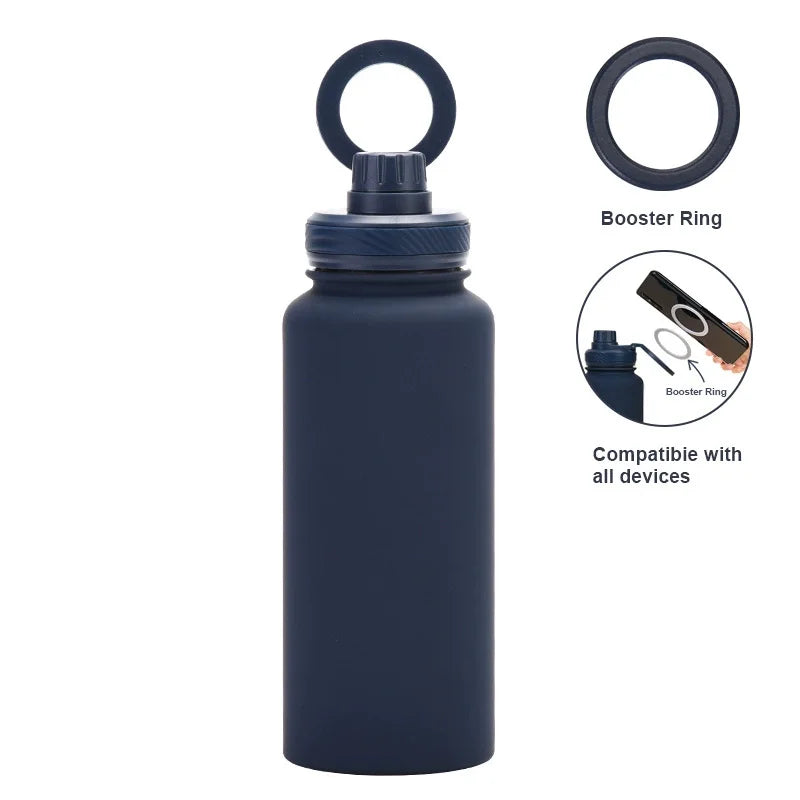 Botella Térmica con Soporte Magnético para Celular (1000 ml)