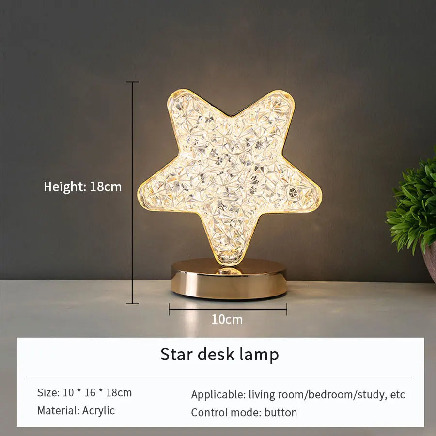 Lámpara LED Decorativa Luna y Estrella Recargable