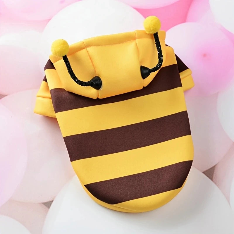 Abrigo de Abeja para Perros y Gatos con Capucha