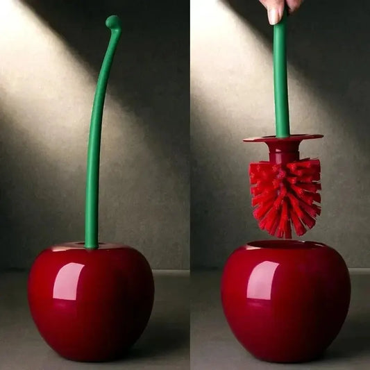 Cepillo para Inodoro con Soporte Diseño Cereza | Escobilla de Baño Creativa