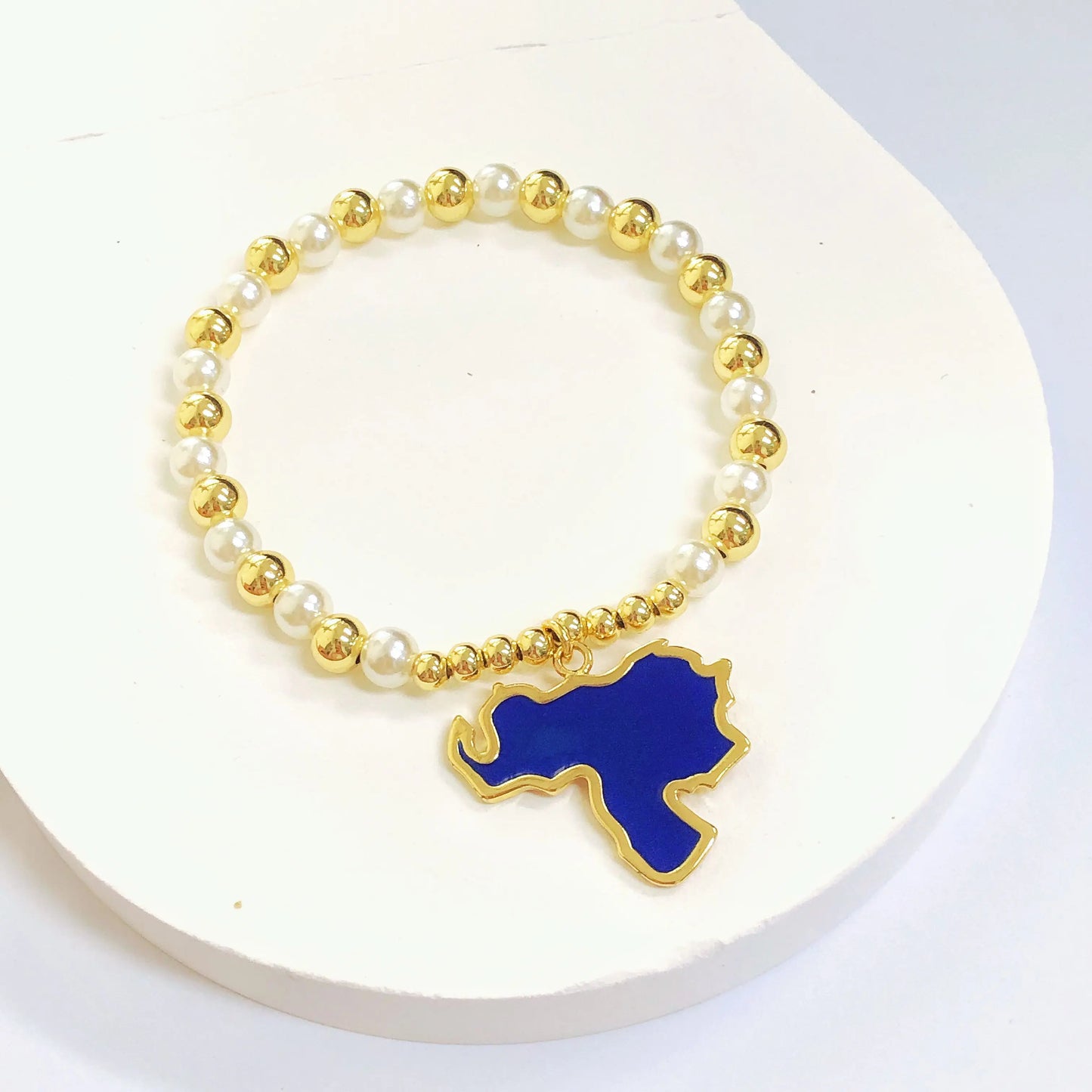 Pulsera Elástica con Dije de País