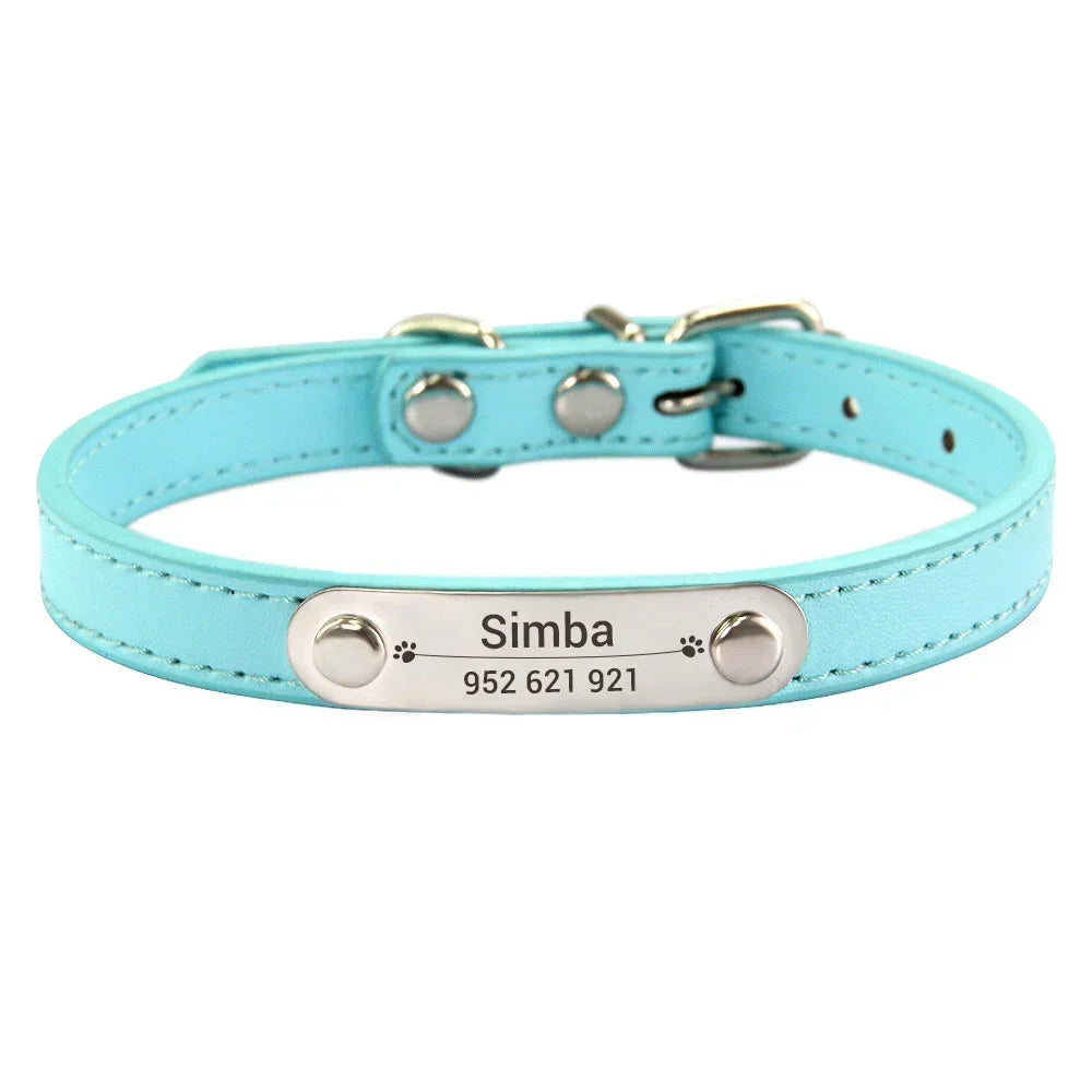 Collar Personalizado para Perro con Placa Grabada