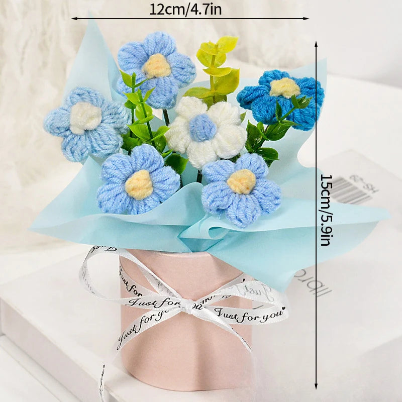 Ramo de Flores Tejidas a Crochet