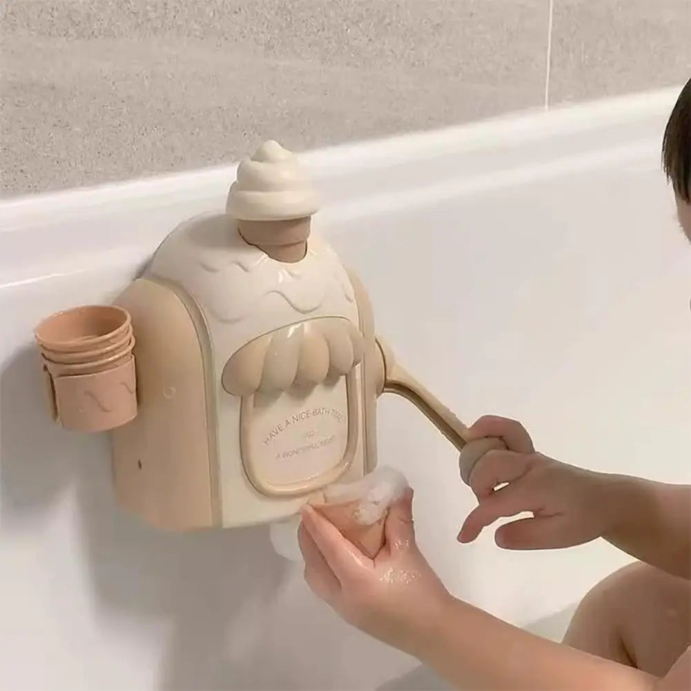 Máquina de Espuma para Baño Infantil | Juguete de Helado para Bañera