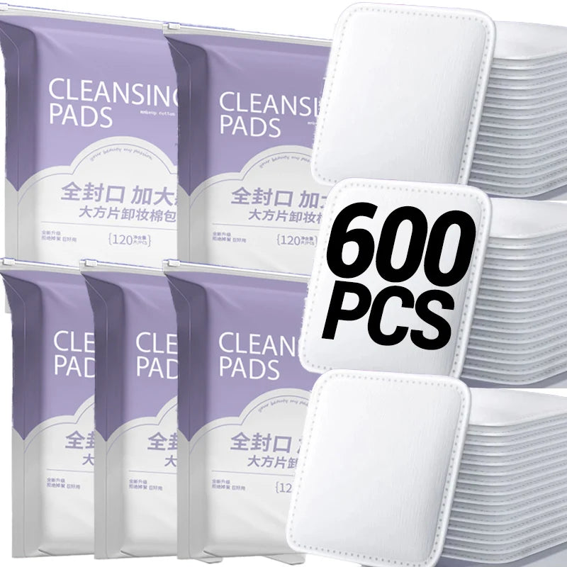 Pads Desmaquillantes de Algodón 100% Natural para Limpieza Facial Discos de Algodón para Cara y Ojos