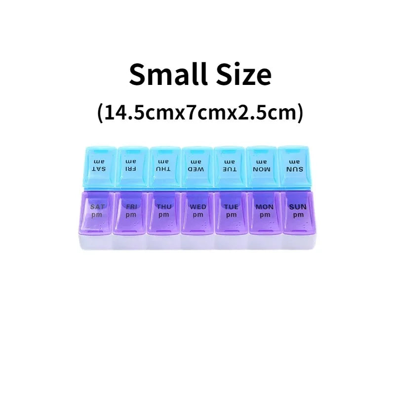 Pastillero Portátil de 3 Compartimentos - Estuche Impermeable y Colorido