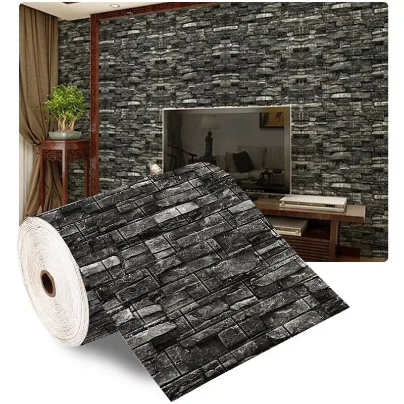 Papel Tapiz Adhesivo 3D Tipo Ladrillo