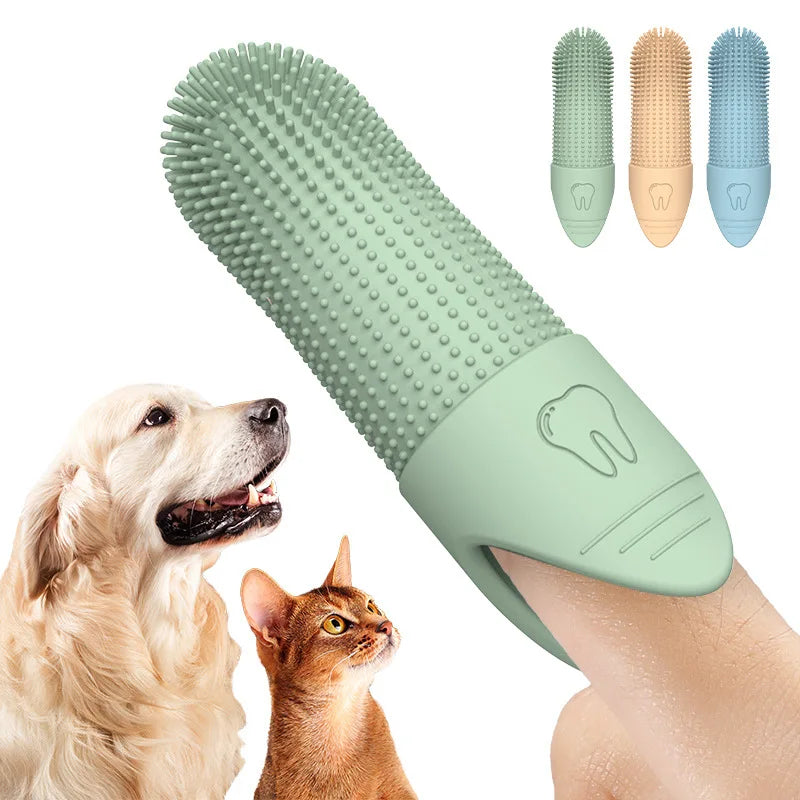 Cepillo Dental de Silicona para Mascotas