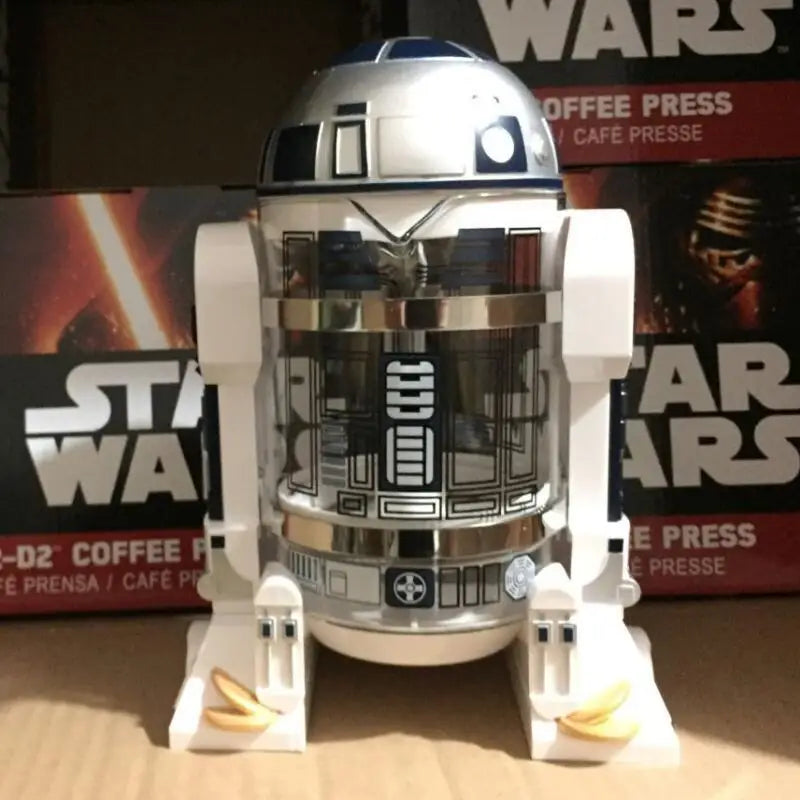 Cafetera Prensa Francesa Diseño Robot 960ml Acero Inoxidable