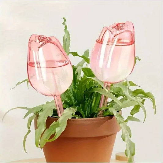 Regador Automático para Plantas en Forma de Tulipán - Plantas Decorativas