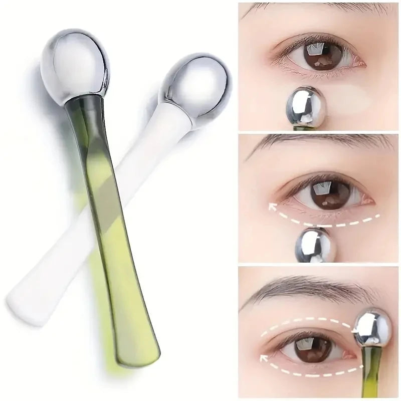 Rodillo Masajeador para Ojos de Aleación | Aplicador de Crema para Contorno de Ojos, sajeador Facial Antiedad |