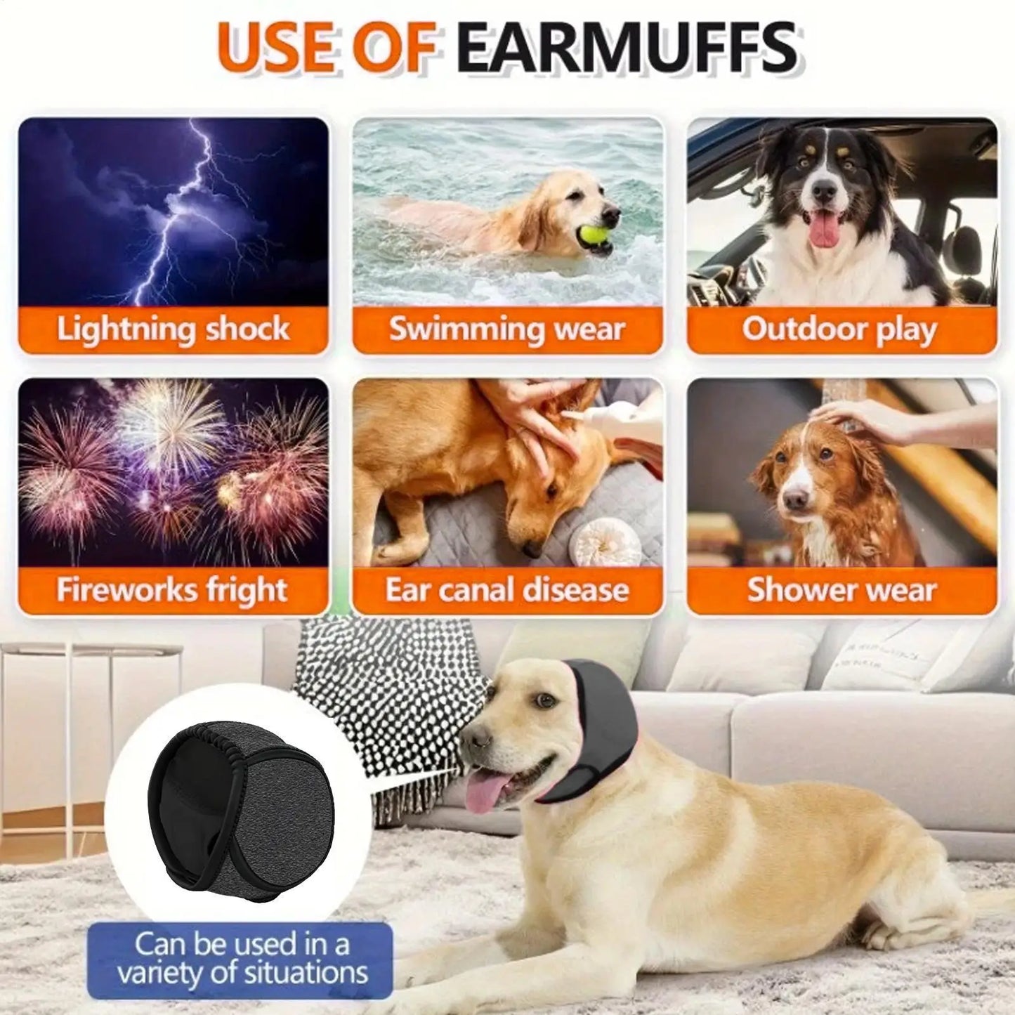 Orejeras Antirruido para Perros