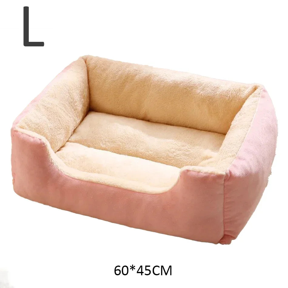Cama Suave para Perros y Gatos con Bordes Elevados – Cama Acolchada para Mascotas