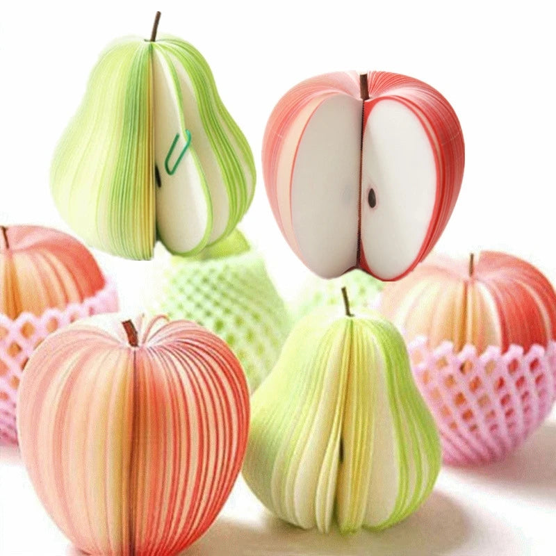 Notas Adhesivas 3D en Forma de Fruta - Bloc de Notas Creativo