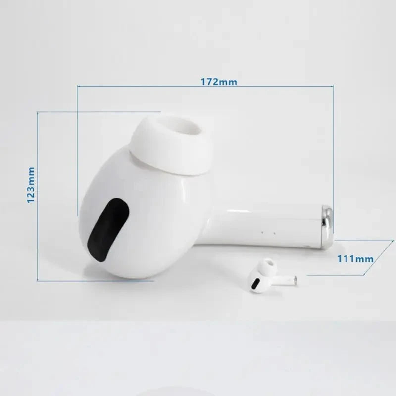 Bocina Bluetooth Portátil Diseño Audífono Gigante AirPods Recargable USB Impermeable Altavoz Mini