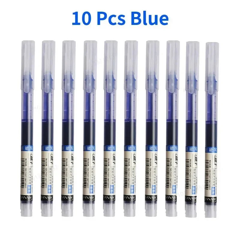 Set de 10 Bolígrafos de Gel 0.5 mm | Plumas de Escritura Suave para Escuela y Oficina