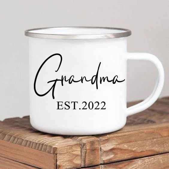 Regalo para la Mejor Abuela del Mundo - Taza de Peltre Blanca 8cm