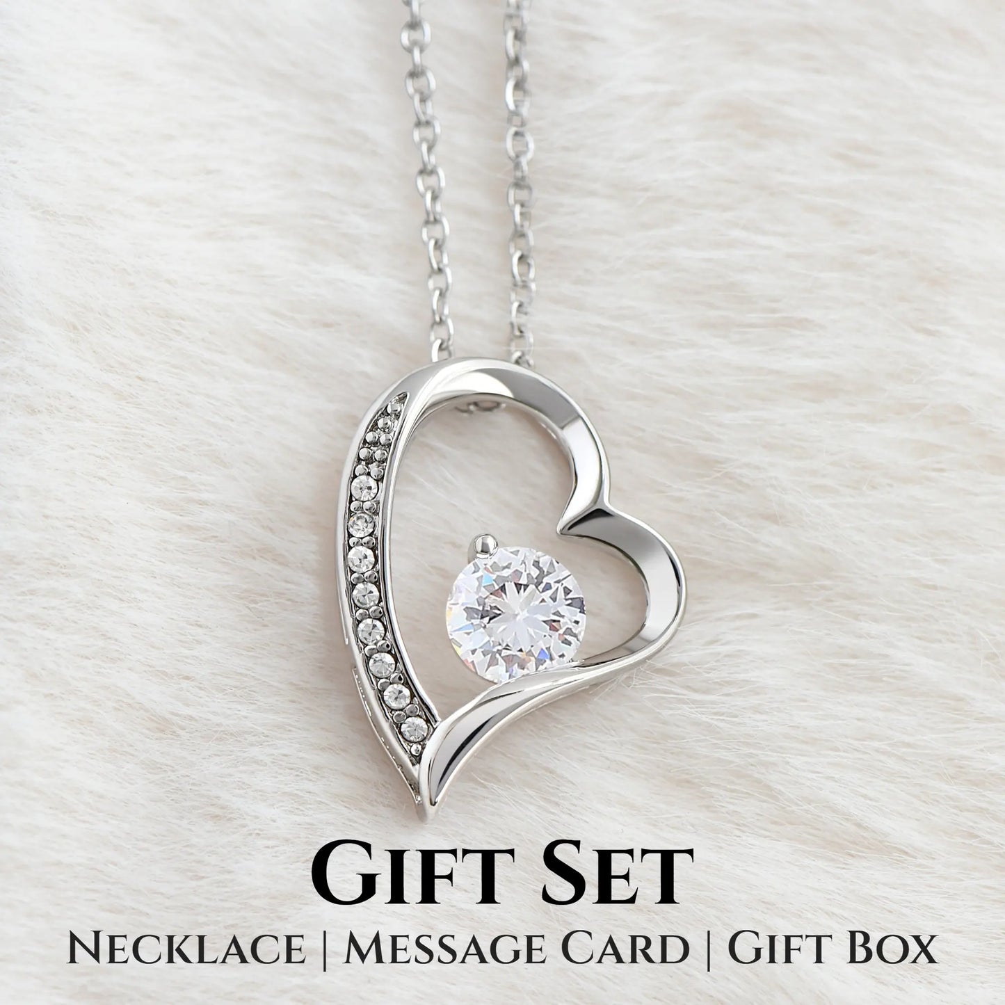Collar Corazón “Mom” con Caja de Regalo – Detalle Día de las Madres