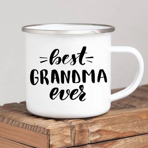 Regalo para la Mejor Abuela del Mundo - Taza de Peltre Blanca 8cm