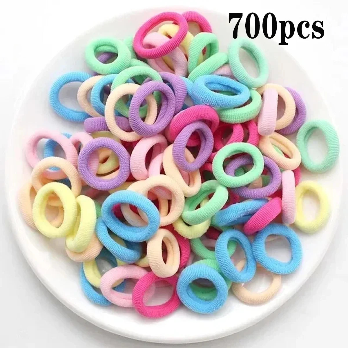 200 Piezas de Ligas de Cabello de Nylon - Coletas Elásticas Coloridas