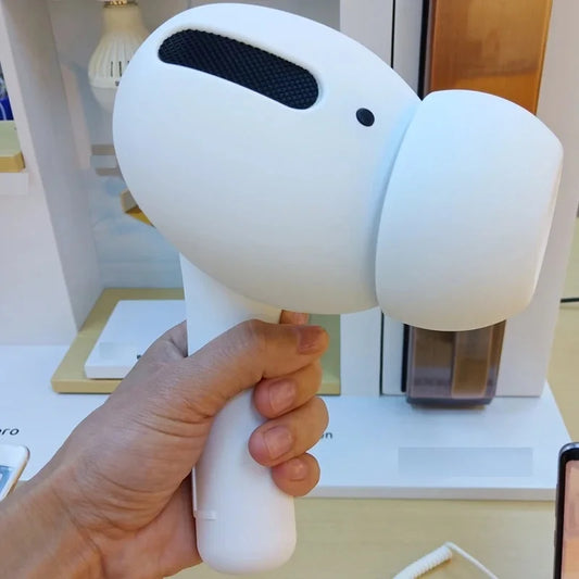 Bocina Bluetooth Portátil Diseño Audífono Gigante AirPods Recargable USB Impermeable Altavoz Mini