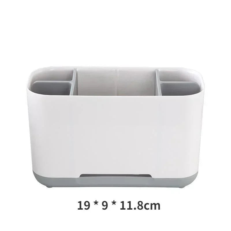 Organizador de Baño para Cepillos y Pasta Dental | Soporte con Orificio de Drenaje