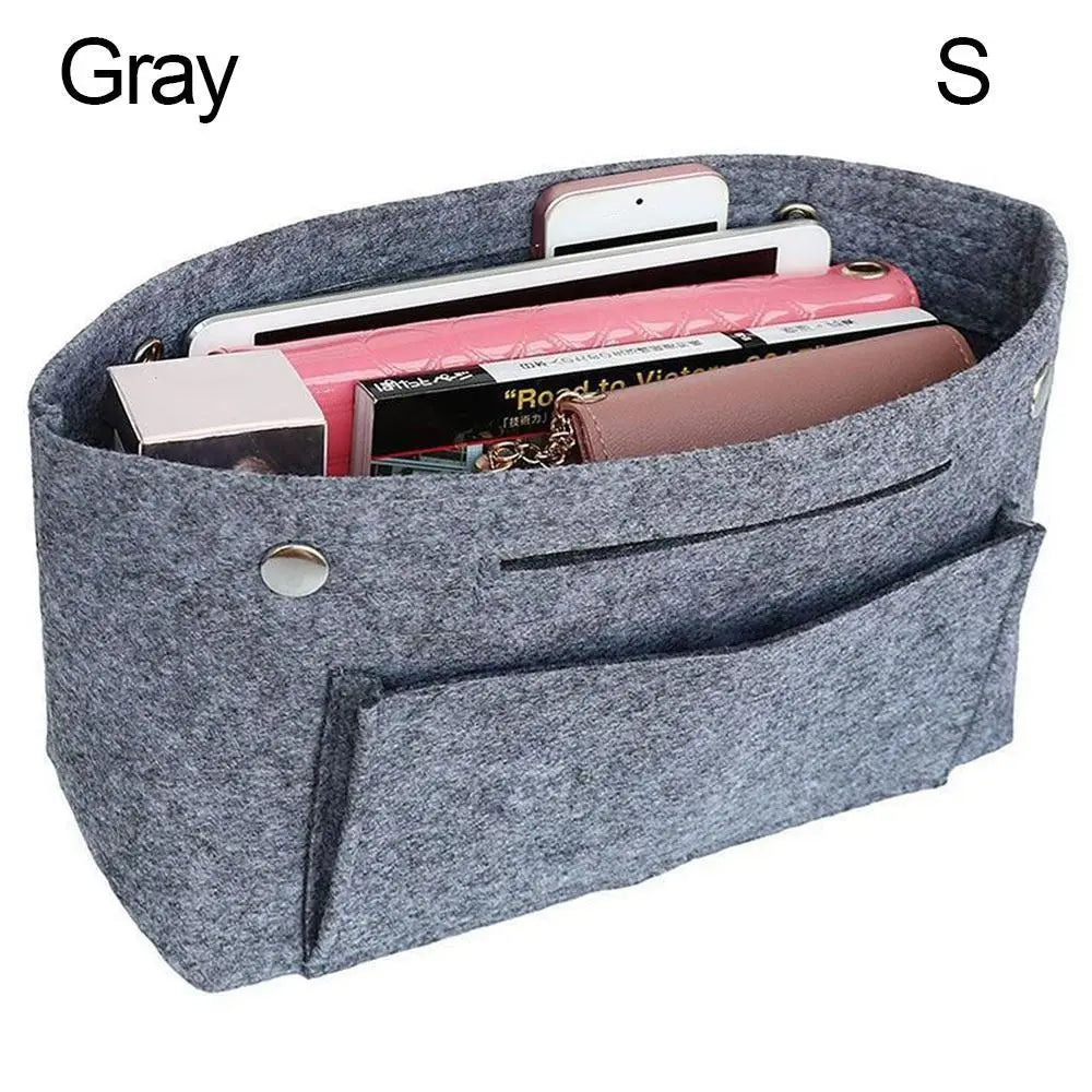 Bolsa Organizadora para Bolso con Bolsillos de Fieltro con Compartimentos