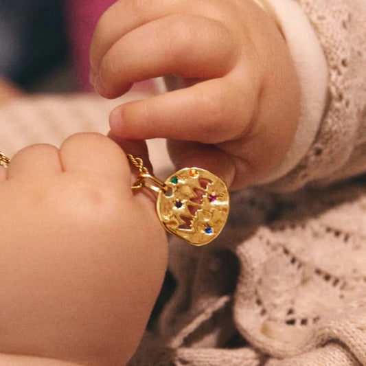 Regalo para Mamá: Collar de Moda con Colgante Circular y Brillo