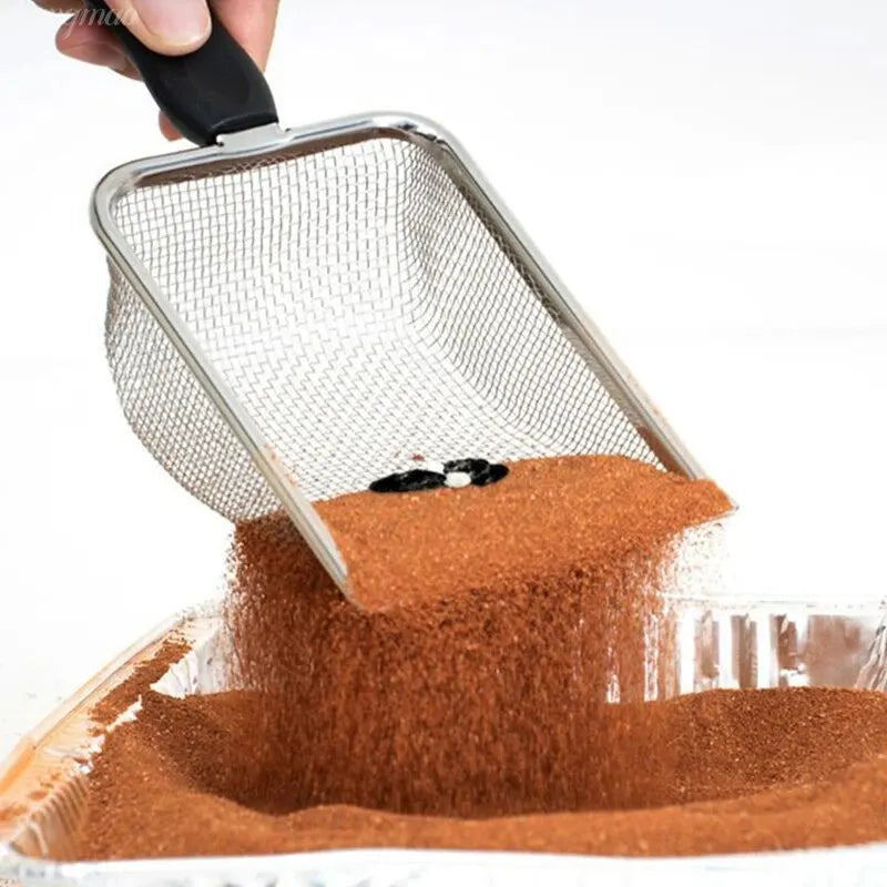 Pala de Acero Inoxidable para Arena de Gato