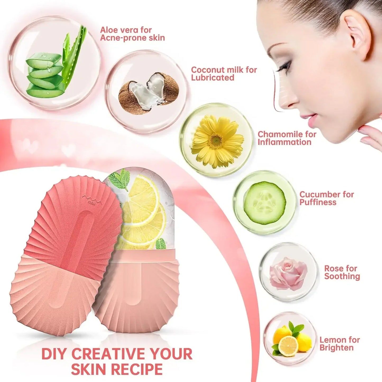 Ice Facial Roller para Rostro | Masajeador Facial de Hielo para Skincare