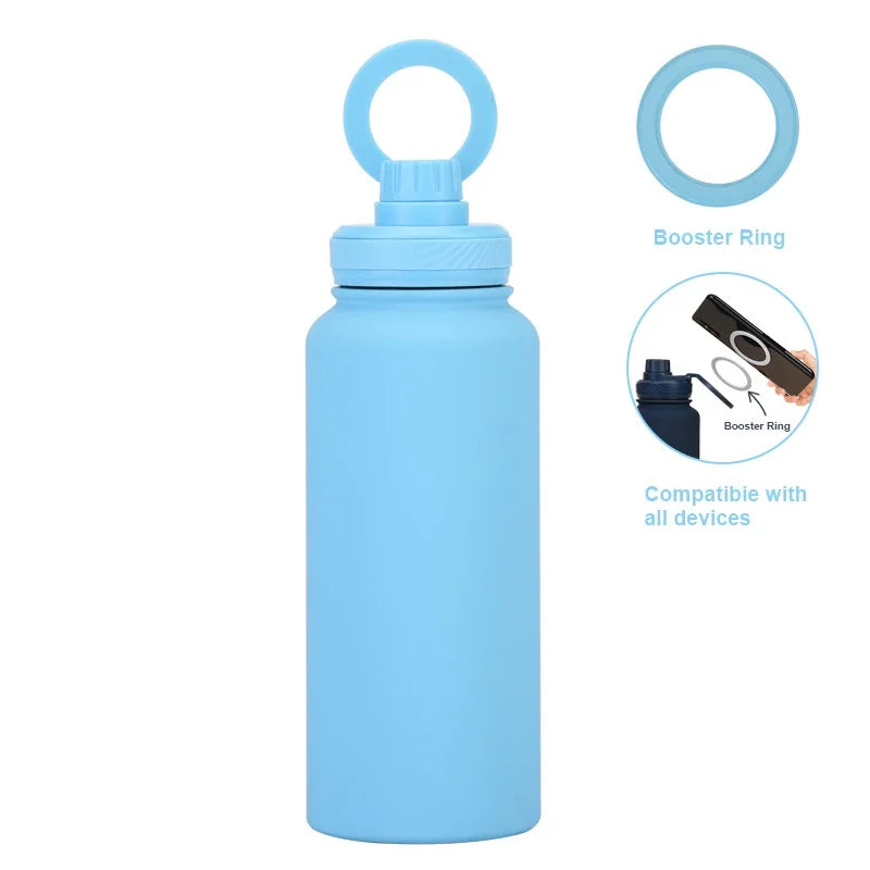 Botella Térmica con Soporte Magnético para Celular (1000 ml)