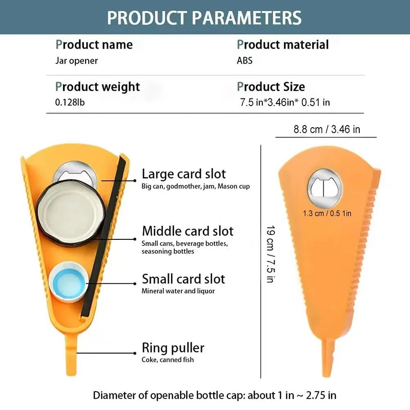 Abrelatas Manual Multiusos para Cocina - Abridor de Mermeladas y Bebidas
