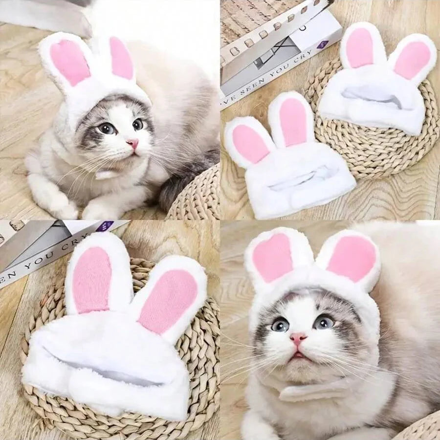 Gorro de Conejo para Gatos y Perros Pequeños - pets