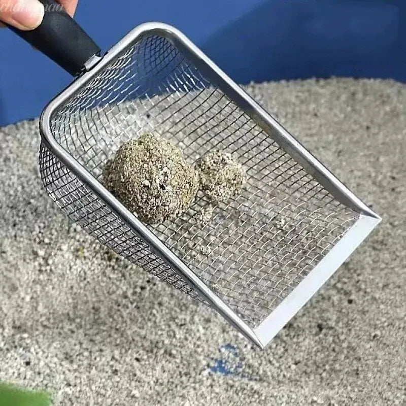 Pala de Acero Inoxidable para Arena de Gato