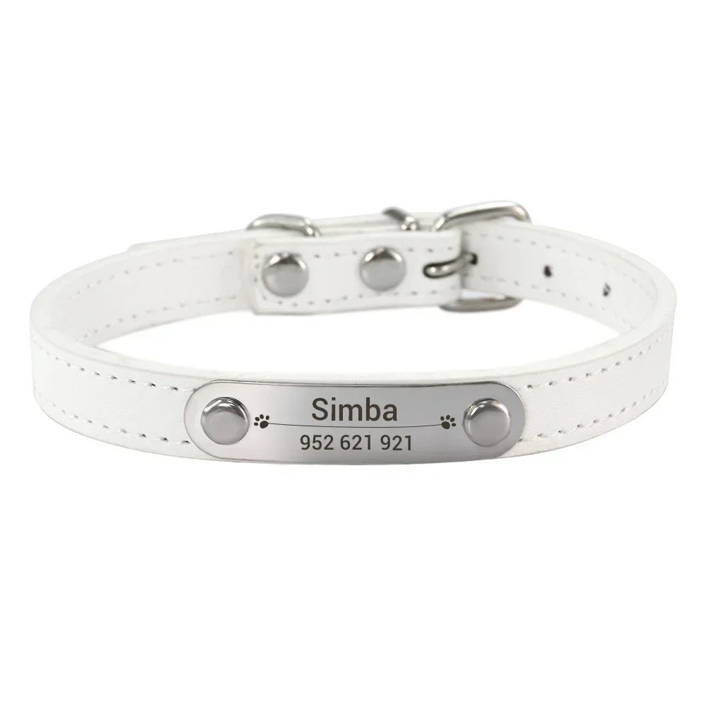 Collar Personalizado para Perro con Placa Grabada