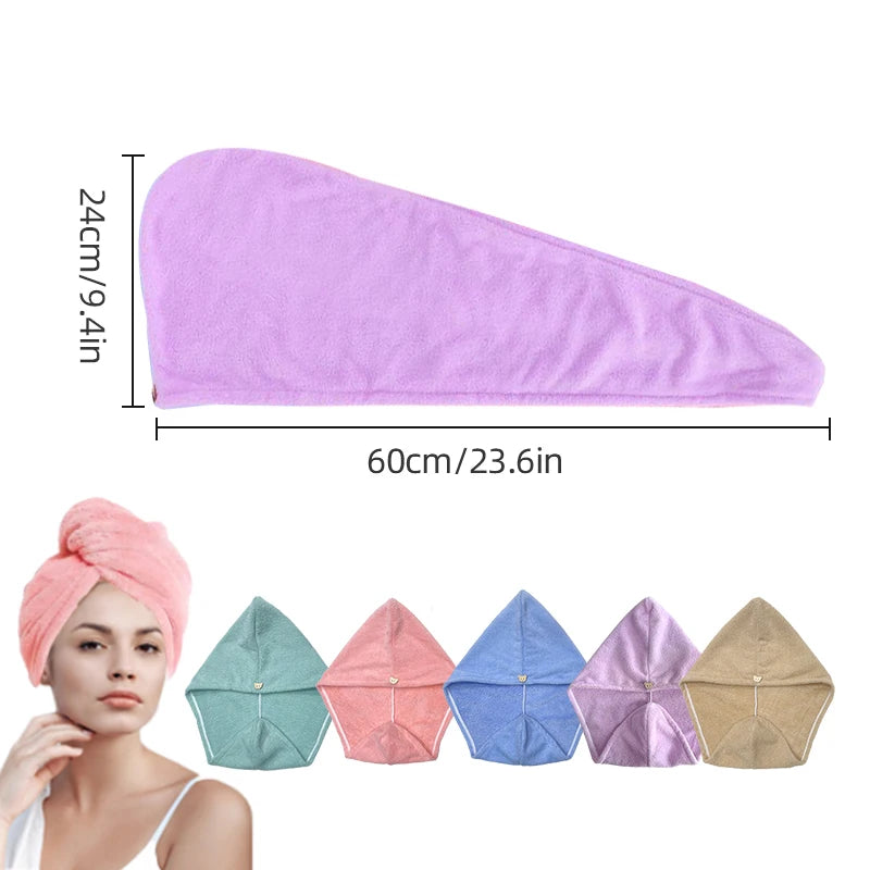 Toalla para Cabello Tipo Turbante Secado Rápido - Microfibra