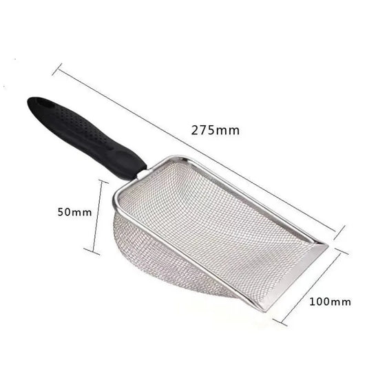 Pala de Acero Inoxidable para Arena de Gato