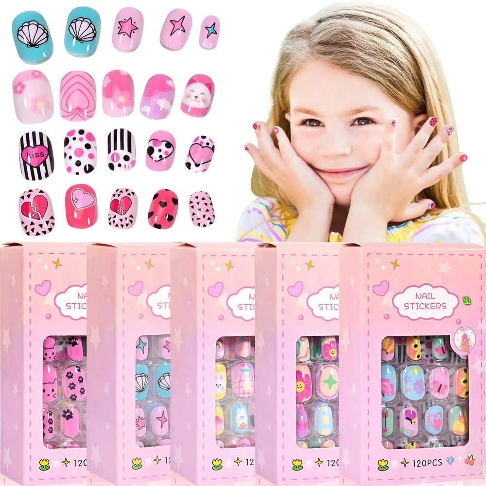 Set de Uñas Postizas Kawaii para Niñas