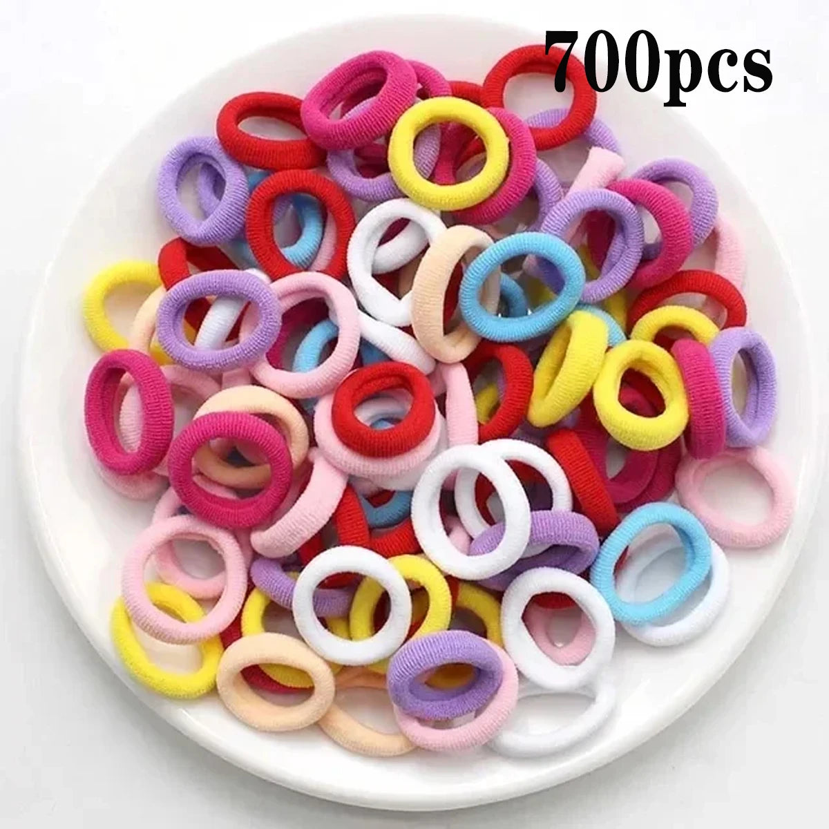 200 Piezas de Ligas de Cabello de Nylon - Coletas Elásticas Coloridas