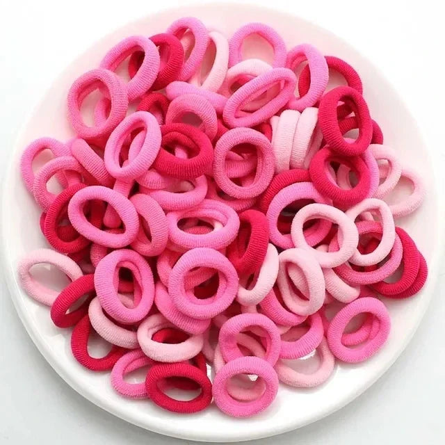 200 Piezas de Ligas de Cabello de Nylon - Coletas Elásticas Coloridas
