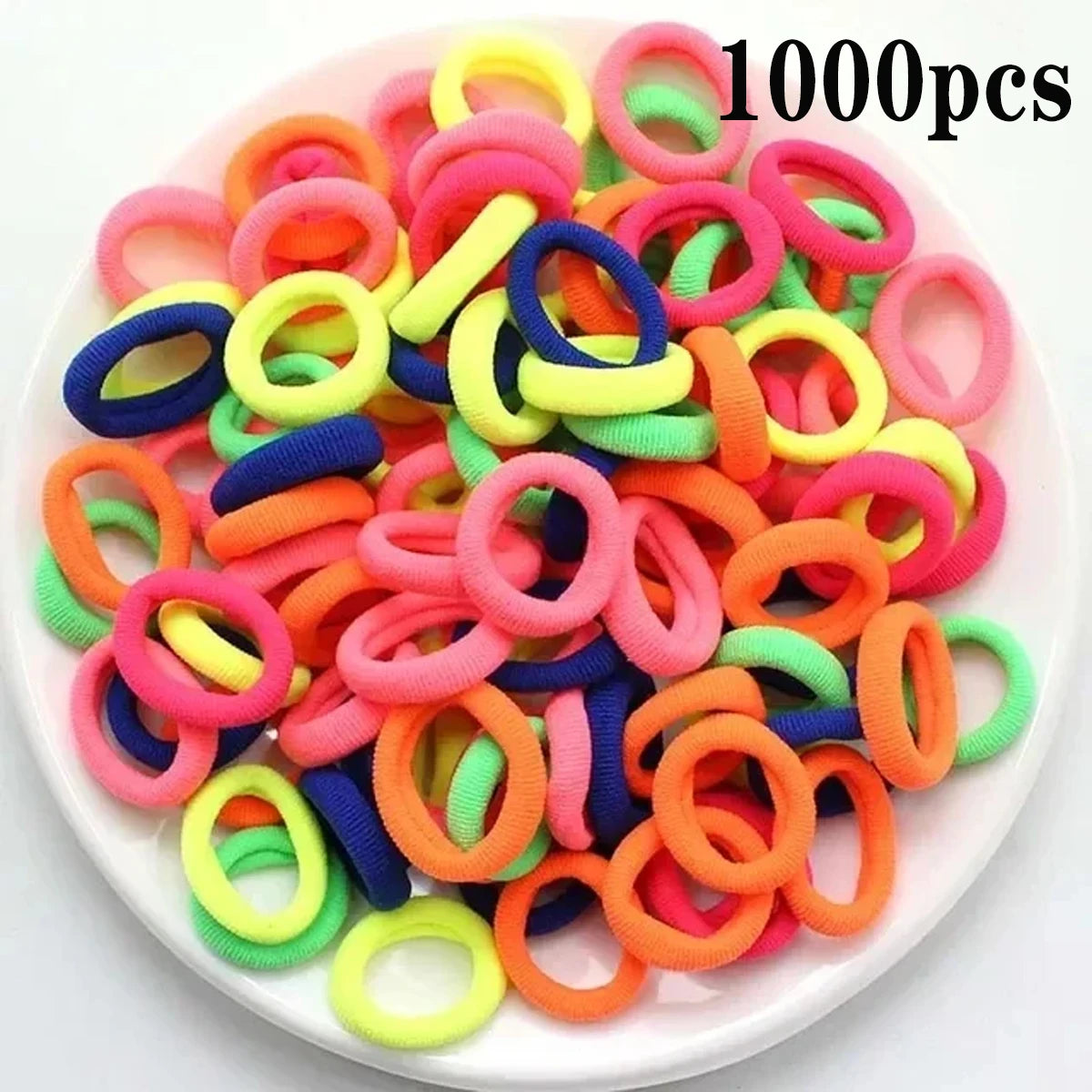 200 Piezas de Ligas de Cabello de Nylon - Coletas Elásticas Coloridas