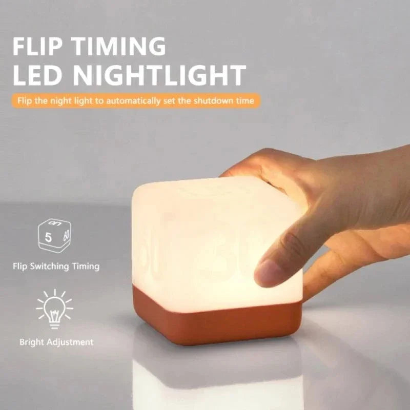 Lámpara Nocturna LED Recargable con Temporizador